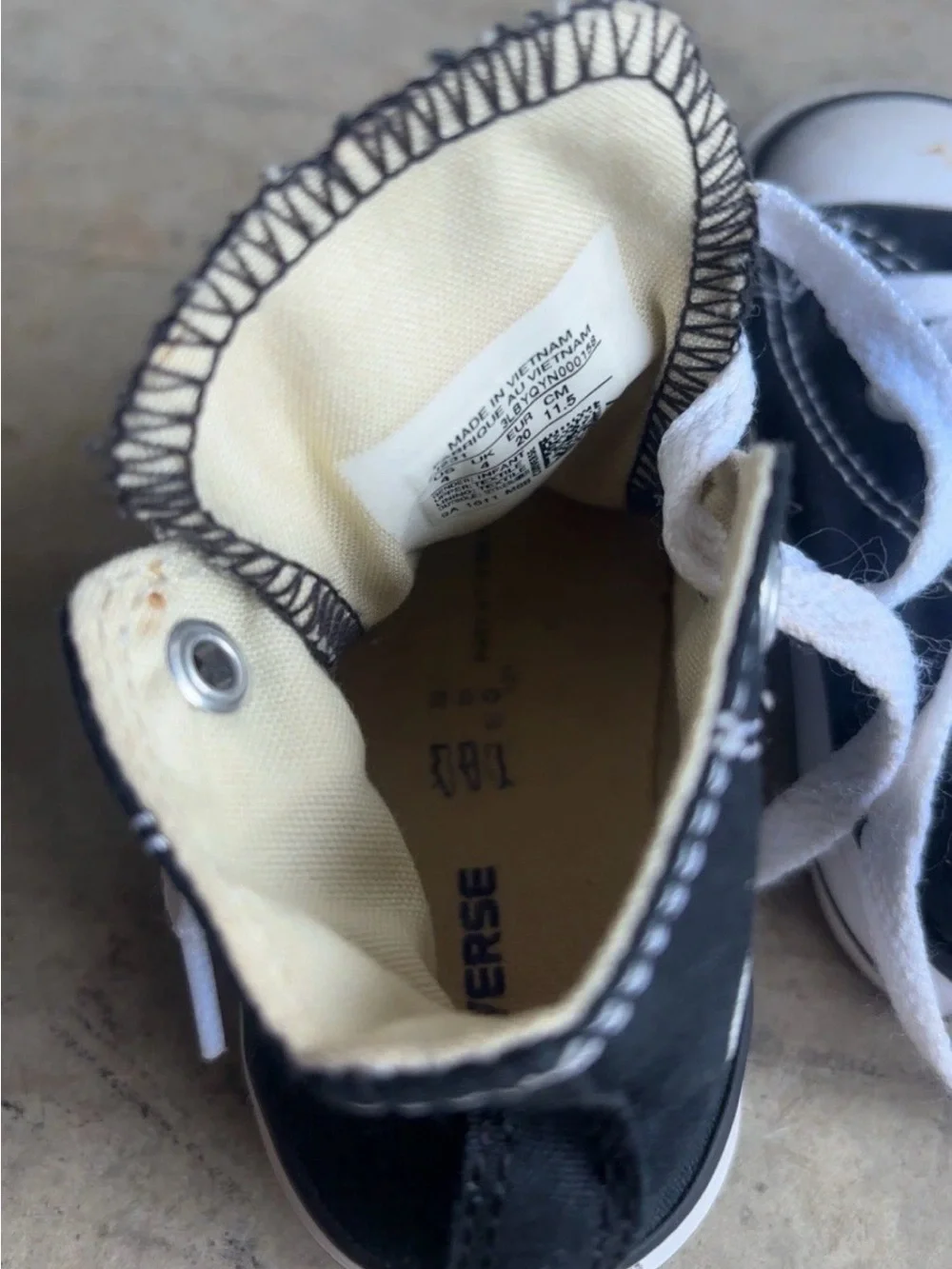 Converse Kids Black and White Canvas Low Top Sneakers